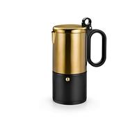 BRA Kaffe Cafetera acero inoxidable 10 tazas, negro y cobre, apta para todo tipo de cocina e inducción