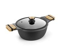 Cazuela Alta Aluminio Fundido Con Tapa Market 28 Cm - Inducción Bra