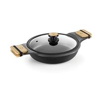 BRA Market Cacerola baja 28 cm, Aluminio Fundido con Antiadherente, sin PFOA, Apta para todo tipo de cocinas incluida Inducción