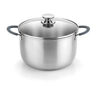 BRA Master | Cacerola 24 cm, acero inoxidable, Sin Antiadherente, Sin PFOA, Full Induction, Apta para todo tipo de Cocinas, Asas acero inoxidable recubiertas de Silicona