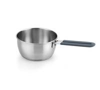 BRA Master | Cazo 16 cm, acero inoxidable, Sin Antiadherente, Sin PFOA, Full Induction, Apta para todo tipo de Cocinas, Asas acero inoxidable recubiertas de Silicona