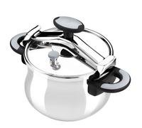 Olla a presión BRA A185502 6L Acero Inoxidable 18/10 Fondo Difusor Plata Baquelita