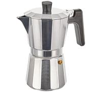 BRA Perfecta Cafetera Italiana Inducción, Aluminio, capacidad 6 tazas, color plata, 18X10X19