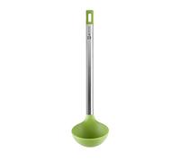 BRA Prior Cazo de Cocina Apta para el Contacto con los Alimentos, Acero Inoxidable 18/10 y Silicona, Verde Y Plata, 32 cm