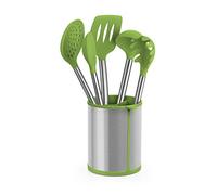 Set 5 Utensilios Bra Prior A197011/ Bote Porta Utensilios/ Espátula/ Cuchara/ Pasta/ Cazo/ Espumadera/ Cucharón