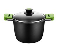 BRA Prior Olla Alta Aluminio Fundido Tapa Cristal Prior, 20 Cm