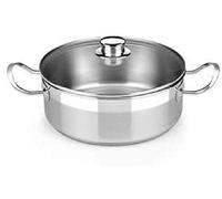 BRA Cacerola Profesional 22CM Tapa VIDRE, Acero Inoxidable, Único