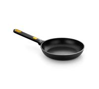 BRA Daily Pro Sartén 24 cm, negro y amarillo, aluminio fundido, Full Induction, Antiadherente tricapa, apta para todo tipo de cocinas
