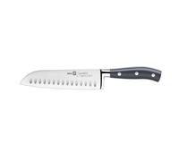 BRA Signature | Cuchillo santoku 180 mm, Acero Inoxidable alemán forjado con Molibdeno Vanadio, Mango Remachado ABS, Diseño Ergonómico, Hoja 1,6 mm espesor