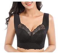 Bra Steel Underwear Seamless out Vest Woman No Sexy Lace Ring Bras Sports Hollow Fitness, Gray, 3XL(Black,XL)