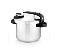 BRA Tekna Olla a Presión Rápida de Fácil Apertura de 4 Litros, Fabricada en Acero Inoxidable 18/10, Con 2 Programas de Cocción y Sistema de Bloqueo de Apertura, Apta para Todo Tipo de Cocinas