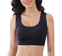 Bra Women's Ultra Thin Ice Silk for Women Comfortable Seamless Wireless Sports Plus Size with Removable Pads, Beige, M(Black,4XL)