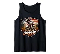 Braaap Dirt Bike Motocross Piloto Dirtbike American Camiseta sin Mangas
