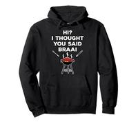 Braai On The Brain Joke South Africa Funny Sudadera con Capucha