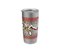BRAAP Through The Snow Ugly Christmas Motocross Dirt Bike Vaso térmico de acero inoxidable de doble pared