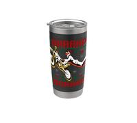 BRAAP Through The Snow Ugly Christmas Motocross Dirt Bike Vaso térmico de acero inoxidable de doble pared