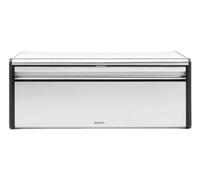 Brabantia Panera Fall Front - Caja grande para pan, bagels, panecillos - Diseño que ahorra espacio con parte superior plana - Matt Steel