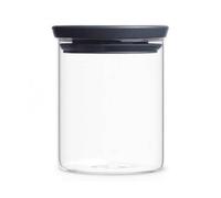 Brabantia 298288 - Tarro de cristal, 0.6 L, tapa gris oscuro
