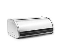 Brabantia 348921 - Panera de acero con tapa deslizante, tamaño normal, color acero mate