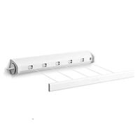 Brabantia 385728 Tendedero de Ropa Extensible de Pared, 4.4 m, Superficie Útil, Color Blanco