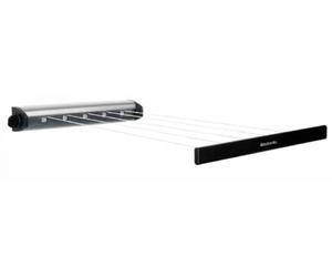 Brabantia 385766 - Cuerdas de Tender Extensibles, Acero Mate, Color Negro