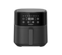 Brabantia Airfryer, 4 litros, 1700 vatios, 80ºC a 200ºC, 8 Programas de Cocina, Pantalla táctil digital, Mango táctil fresco, Pie antideslizante, Negro, BBEK1134
