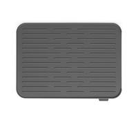 Brabantia Alfombrilla Escurreplatos de Silicona, Gris Oscuro, 43,8 x 32.5 x 0,9 cm