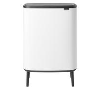 Brabantia Bo Hi Touch mecanismo de apertura con un toque, Cubo de basura con patas 2 x 30L, color blanco