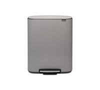 Brabantia Cubo de pedal Bo 2x30 L Mineral concrete grey
