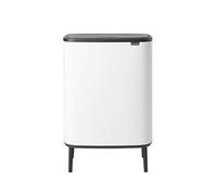 Brabantia Bo Touch Bin Hi 2x30l con dos compartimentos de plástico - Blanco