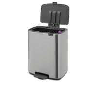 Brabantia Cubo de basura con pedal Bo 12 L Acero mate antihuellas