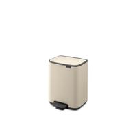 Brabantia Cubo de basura Bo Pedal 4L, pedal y cubo extraíble, incluye bolsas PerfectFit, beige claro