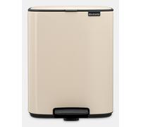 Brabantia bo pedal bin 12 l rectangular acero beige