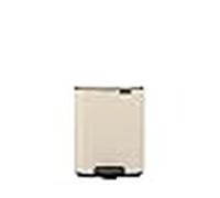 Brabantia Cubo de basura con pedal Bo 7 L compacto, cubo extraíble Beige suave