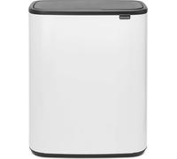 Brabantia Bo Touch Bin 2x30l con dos compartimentos de plástico - Blanco