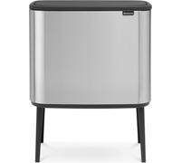 Brabantia Bo Touch Bin 3x11l con tres compartimentos de plástico - acero mate