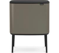 Brabantia Bo Touch Bin 3x11l con tres compartimentos de plástico - Platino