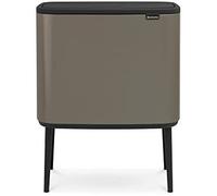Brabantia bo touch bin cubo de basura, marrón, 11 + 23 litros