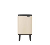Brabantia Bo Touch Bin Hi 4L, Cubo de basura 4L con sistema de cierre suave, cubo basura reciclaje con compartimento interior, Ideal como papelera baño, para la habitación o la oficina, Soft Beige