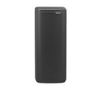 Brabantia Bo Touch Cubo de basura 30L (Gris mineral infinito), cubo basura reciclaje rectangular y compacto, sistema de abertura Soft-Touch, papelera cocina con cubo extraíble, con bolsas PerfectFit