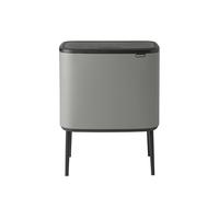 Brabantia Bo Touch Mecanismo de Apertura con un Toque - Cubo de Basura 36L, Color Gris (Mineral Concrete Gris)