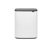 Brabantia Bo Touch mecanismo de apertura con un toque - Cubo de basura 60L, color blanco