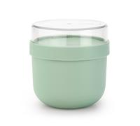 Brabantia - Make & Take Bol de Desayuno 0.5L - Con Compartimento a Rosca para Ingredientes (180 ml) - A Prueba de Fugas - Apto para Congelador, Microondas & Lavavajillas - Verde (Jade Verde)