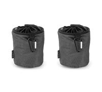 Brabantia - Bolsa para Pinzas con mosquetón para Colgar, Color Negro (Paquete de 2)