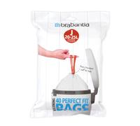 brabantia Bolsas de Basura para PerfectFit Bo Touch Bin - Paquete Expendedor - 20-25L (J) - 40 Unidades brabantia