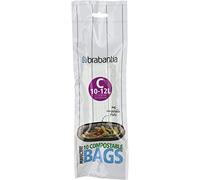 Brabantia Bolsas de basura compostables PerfectFit 10-12l (C) 10 piezas