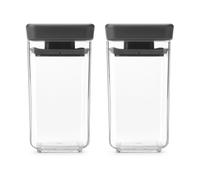 Brabantia Bote apilable 2 piezas TASTY+ 0.15 L Gris oscuro