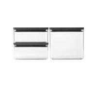 Brabantia Bote apilable 3 piezas TASTY+ 2x1.6 L+3.5L Gris oscuro