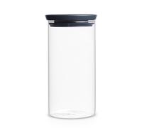 Brabantia 298288 - Tarro de cristal, 0.6 L, tapa gris oscuro