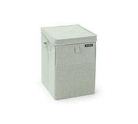 Brabantia - Caja de lavandería apilable - Apertura frontal y superior - Espacio eficiente - Fácil de descargar - Agarres ligeros - Gran apertura para la ropa sucia - Verde - 35L